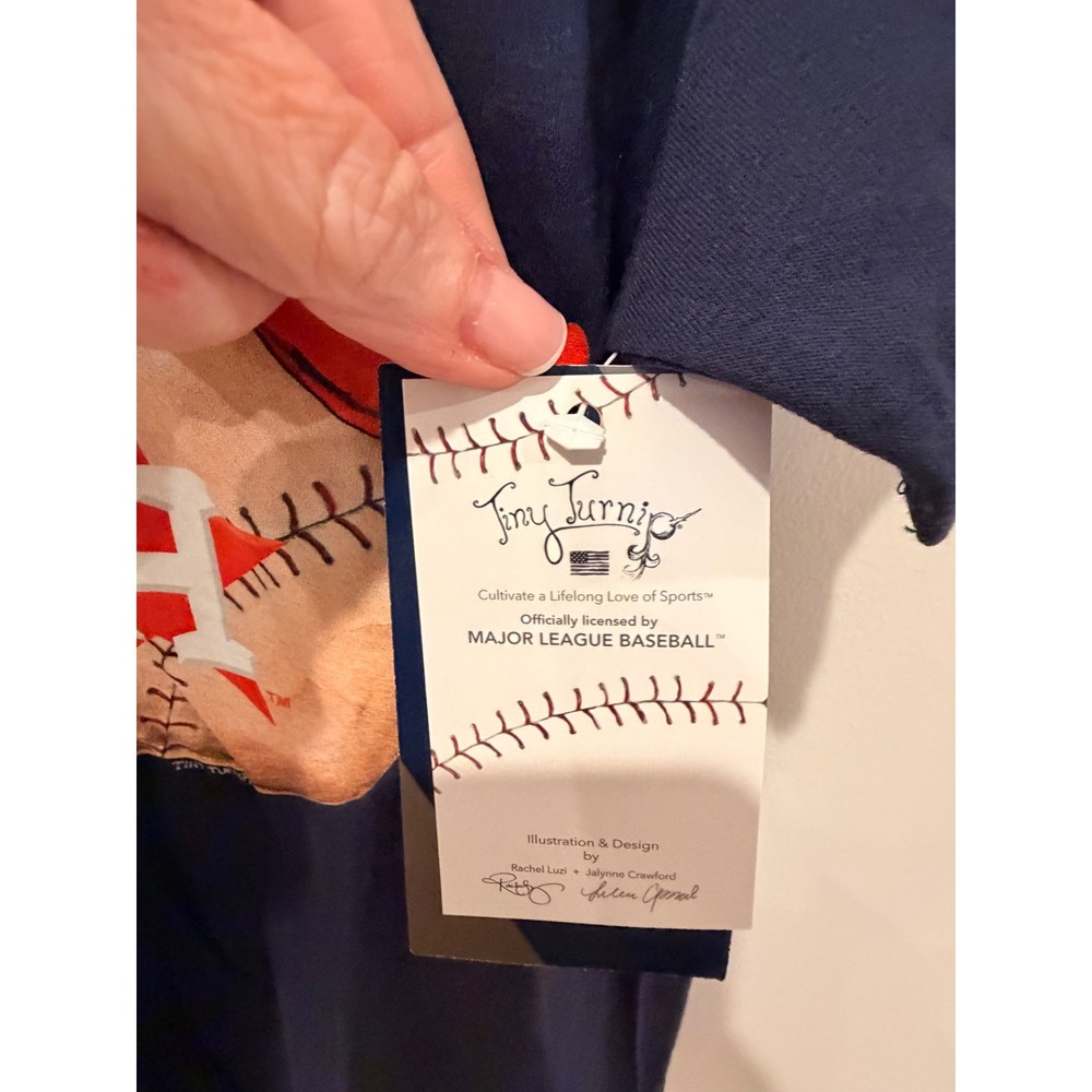 Tiny Turnip Houston Astros Bow Baseball Tee Girls 5T NWT - Picture 3 of 6